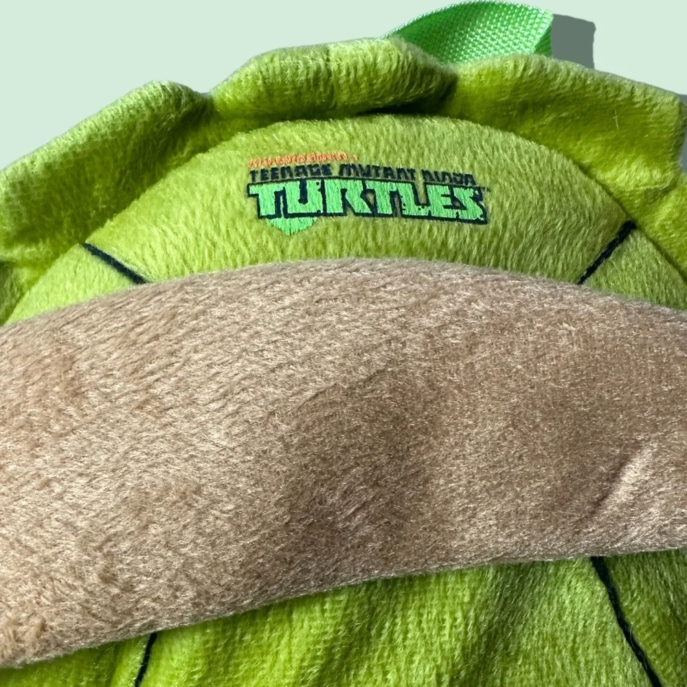 Vintage Teenage Mutant Ninja Turtles Soft Plush Pillow Book Bag Sleepover Toy
